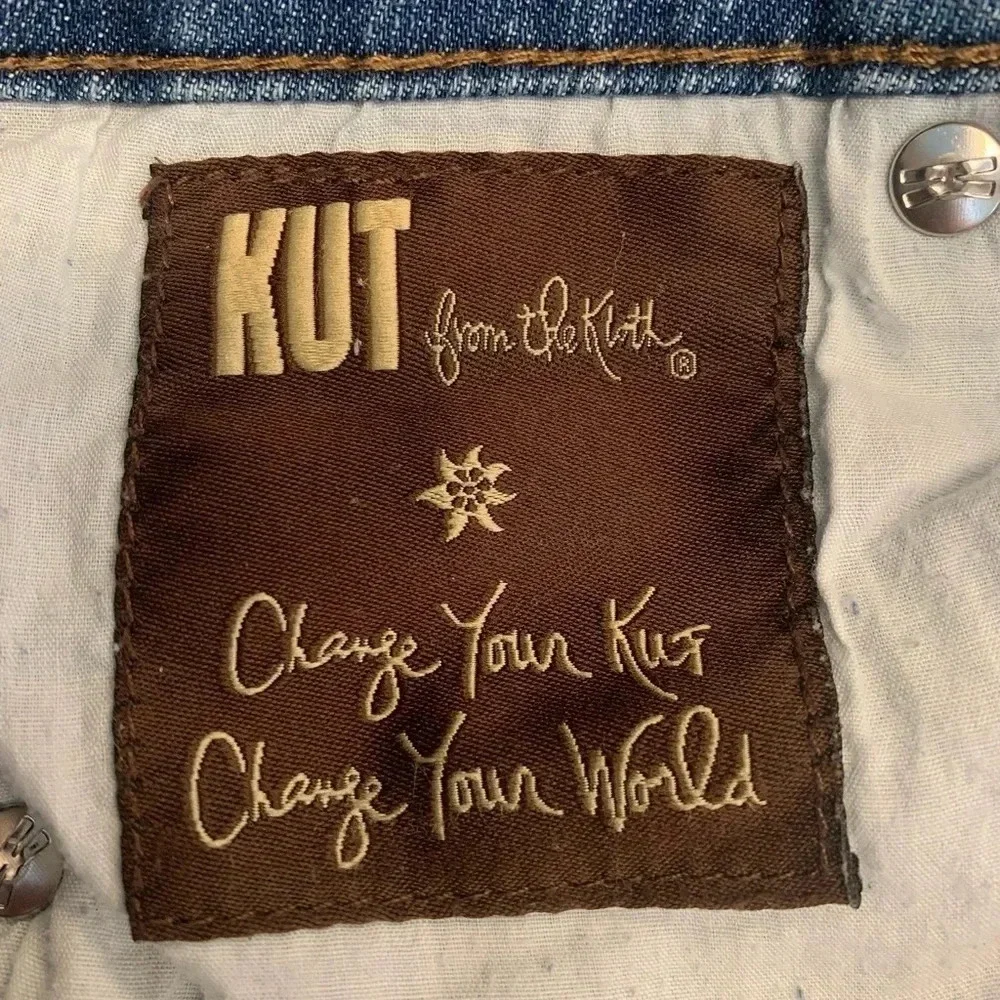 Kut From The Kloth Blue Boyfriend Denim Jean Shorts Size 0 Lonnie Distressed